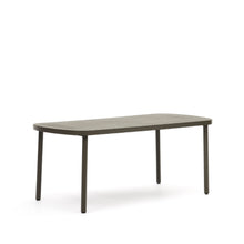 Load image into Gallery viewer, Joncols outdoor aluminium table with a powder coated green finish, 180 x 90 cm - image 4