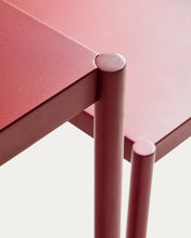 Load image into Gallery viewer, Sotil Set of 2 Benches and Galvanized Steel Table with Garnet Finish 183 x 83 cm - image 6
