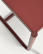 Load image into Gallery viewer, Sotil Set of 2 Benches and Galvanized Steel Table with Garnet Finish 183 x 83 cm - image 8