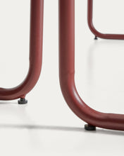 Load image into Gallery viewer, Sotil Set of 2 Benches and Galvanized Steel Table with Garnet Finish 183 x 83 cm - image 9