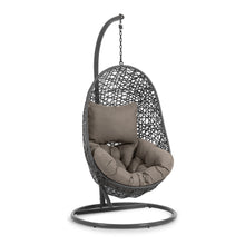 Load image into Gallery viewer, Hanging armchair with dark grey foot Florina dark grey - image 2