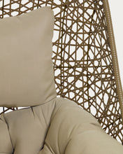 Load image into Gallery viewer, Hanging armchair with dark grey Florina brown feet - image 6