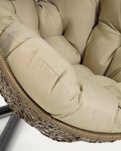 Load image into Gallery viewer, Hanging armchair with dark grey Florina brown feet - image 7