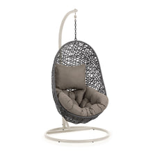 Load image into Gallery viewer, Pendant armchair with light grey Florina dark grey base