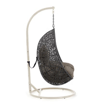 Load image into Gallery viewer, Pendant armchair with light grey Florina dark grey base - image 3