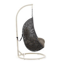 Load image into Gallery viewer, Pendant armchair with light grey Florina dark grey base - image 4