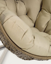 Load image into Gallery viewer, Hanging armchair with light grey Florina brown feet - image 7