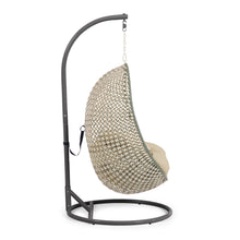 Load image into Gallery viewer, Cira multicolour hanging armchair with dark grey base - image 4