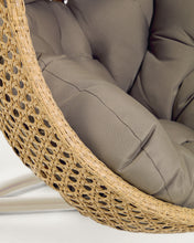 Load image into Gallery viewer, Cira hanging armchair with dark grey base with natural finish - image 7
