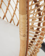 Load image into Gallery viewer, Ekaterina dark grey hanging armchair with foot in rattan - image 7