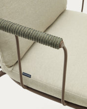 Load image into Gallery viewer, Salguer stackable stool in cord and steel with a brown painted finish, 66 cm - image 15