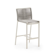 Load image into Gallery viewer, Culip outdoor stool made of rope cord and white aluminium, 65 cm - image 2