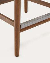 Load image into Gallery viewer, Nina solid acacia wood stool with walnut finish and beige rope height 62 cm - image 13