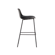 Load image into Gallery viewer, Altea black stool with black-finished steel legs 75 cm - image 4