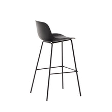 Load image into Gallery viewer, Altea black stool with black-finished steel legs 75 cm - image 5