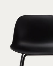Load image into Gallery viewer, Altea black stool with black-finished steel legs 75 cm - image 9