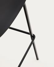 Load image into Gallery viewer, Altea black stool with black-finished steel legs 75 cm - image 11