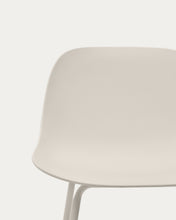 Load image into Gallery viewer, Altea beige stool with beige-finished steel legs 75 cm - image 9