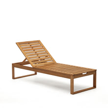 Load image into Gallery viewer, Sulamita outdoor sun lounger made from solid acacia wood FSC 100% - image 2