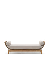 Load image into Gallery viewer, Catalina sun lounger, in beige cord and solid FSC 100% acacia wood