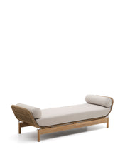 Load image into Gallery viewer, Catalina sun lounger, in beige cord and solid FSC 100% acacia wood - image 2