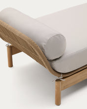 Load image into Gallery viewer, Catalina sun lounger, in beige cord and solid FSC 100% acacia wood - image 7