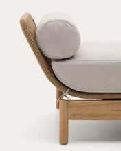 Load image into Gallery viewer, Catalina sun lounger, in beige cord and solid FSC 100% acacia wood - image 8