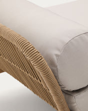 Load image into Gallery viewer, Catalina sun lounger, in beige cord and solid FSC 100% acacia wood - image 9