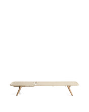 Load image into Gallery viewer, Dandara sun lounger in steel, ecru rope and legs in solid FSC 100% acacia wood - image 2