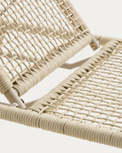 Load image into Gallery viewer, Dandara sun lounger in steel, ecru rope and legs in solid FSC 100% acacia wood - image 5