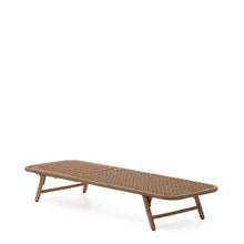 Load image into Gallery viewer, Dandara sun lounger in steel, beige rope and legs in solid FSC 100% acacia wood - image 9