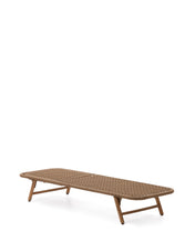 Load image into Gallery viewer, Dandara sun lounger in steel, beige rope and legs in solid FSC 100% acacia wood - image 10