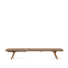 Load image into Gallery viewer, Dandara sun lounger in steel, beige rope and legs in solid FSC 100% acacia wood - image 19