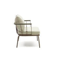 Load image into Gallery viewer, Salguer sofa in green cord and steel with a brown painted finish, 134 cm - image 5