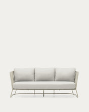 Load image into Gallery viewer, Saconca outdoor 3-seater sofa in rope cord and grey galvanised steel 189 cm