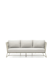 Load image into Gallery viewer, Saconca outdoor 3-seater sofa in rope cord and grey galvanised steel 189 cm - image 2