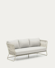 Load image into Gallery viewer, Saconca outdoor 3-seater sofa in rope cord and grey galvanised steel 189 cm - image 3