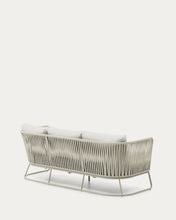 Load image into Gallery viewer, Saconca outdoor 3-seater sofa in rope cord and grey galvanised steel 189 cm - image 5
