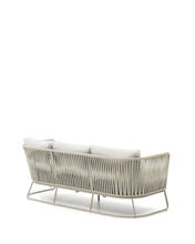 Load image into Gallery viewer, Saconca outdoor 3-seater sofa in rope cord and grey galvanised steel 189 cm - image 6