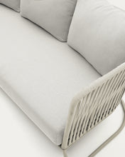 Load image into Gallery viewer, Saconca outdoor 3-seater sofa in rope cord and grey galvanised steel 189 cm - image 13