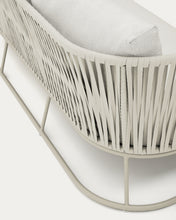 Load image into Gallery viewer, Saconca outdoor 3-seater sofa in rope cord and grey galvanised steel 189 cm - image 16