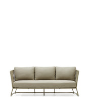 Load image into Gallery viewer, Saconca 3-seater outdoor sofa made of cord and green galvanised steel, 189 cm - image 2
