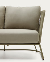 Load image into Gallery viewer, Saconca 3-seater outdoor sofa made of cord and green galvanised steel, 189 cm - image 9