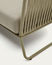 Load image into Gallery viewer, Saconca 3-seater outdoor sofa made of cord and green galvanised steel, 189 cm - image 12