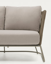 Load image into Gallery viewer, Saconca outdoor 3-seater sofa in rope cord and beige galvanised steel 189 cm - image 4