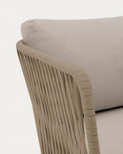 Load image into Gallery viewer, Saconca outdoor 3-seater sofa in rope cord and beige galvanised steel 189 cm - image 6