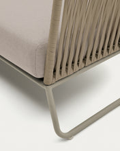 Load image into Gallery viewer, Saconca outdoor 3-seater sofa in rope cord and beige galvanised steel 189 cm - image 7