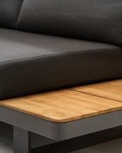 Load image into Gallery viewer, Tosqueta 5-seater corner sofa and table set made from aluminium and solid teak wood FSC 100% - image 10