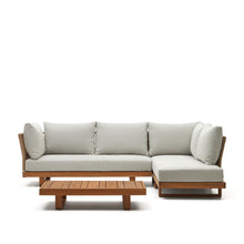 Load image into Gallery viewer, Raco 5 seater corner sofa and coffee table, made from solid acacia wood