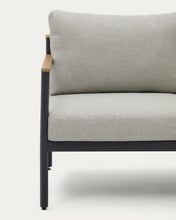 Load image into Gallery viewer, Aiguafreda set, 2 seater sofa, 2 chairs &amp; coffee table made from grey aluminium &amp; acacia - image 11